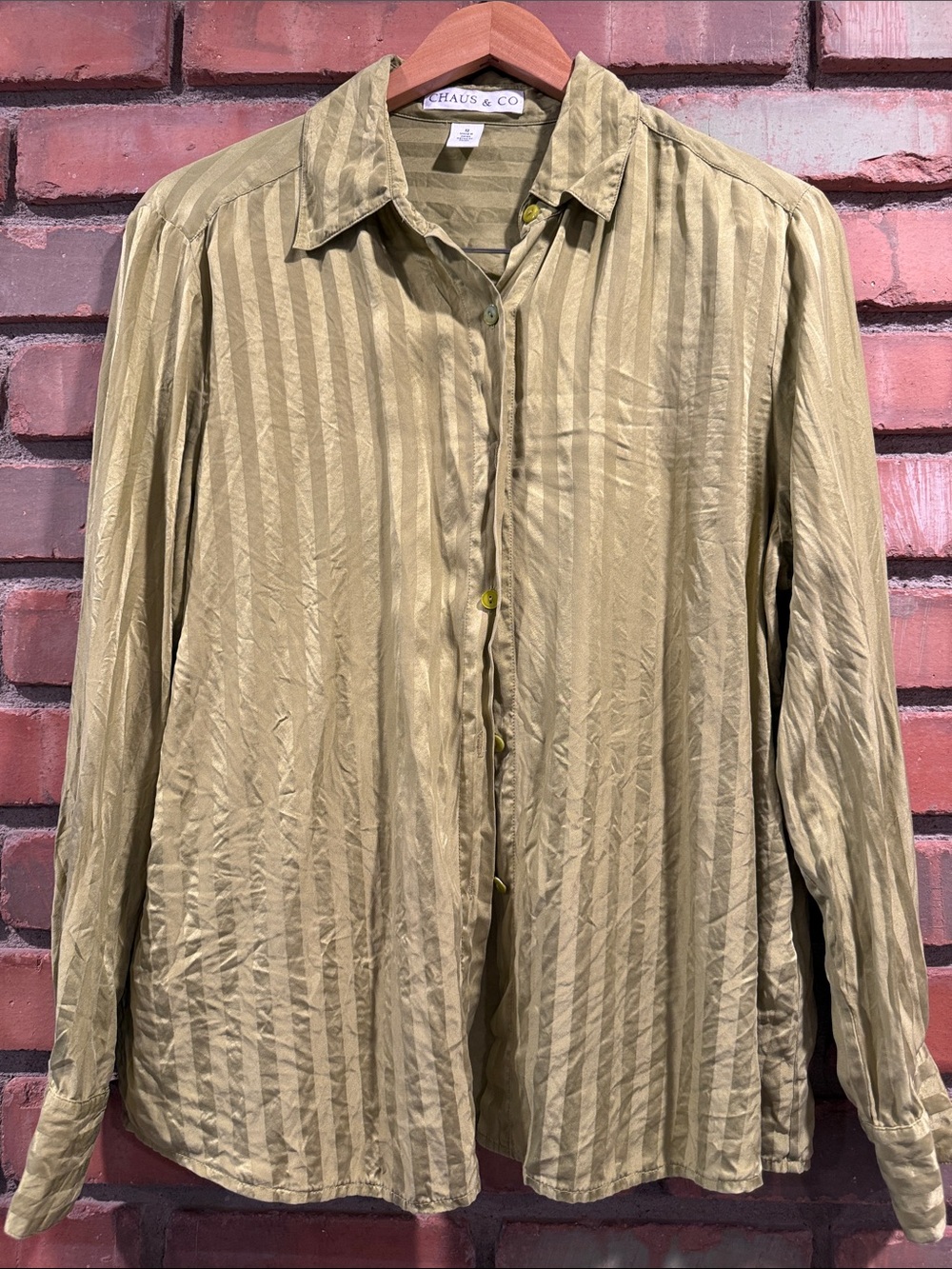 Olive Striped Lightweight Womens Shirt Jacket